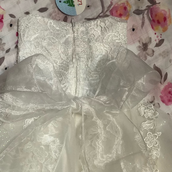 LZH Baby Girl Ivory Tulle & Lace Formal Party Dress - Size 24 months - Picture 4 of 16